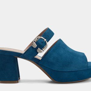 Blue Suede Aerosoles Women Chunky Heels